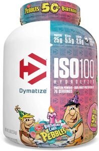 ISO100 DYMATIZE 5LBS BIRTHDAY CAKE PEBBLEES